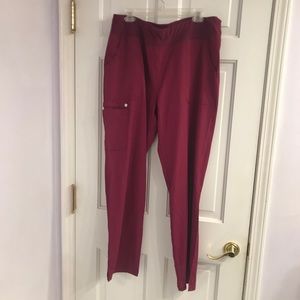 Elle Maroon Scrub Pants